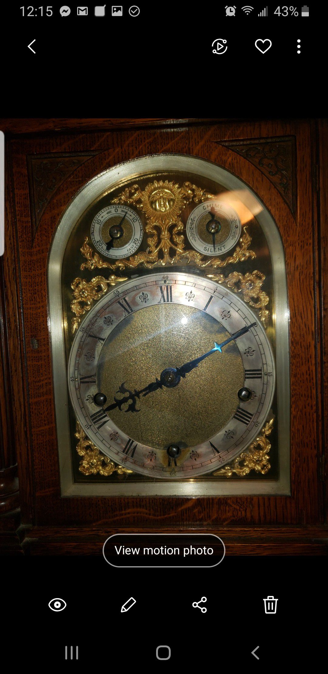 Winterhalder and Hoffmeier antique clock