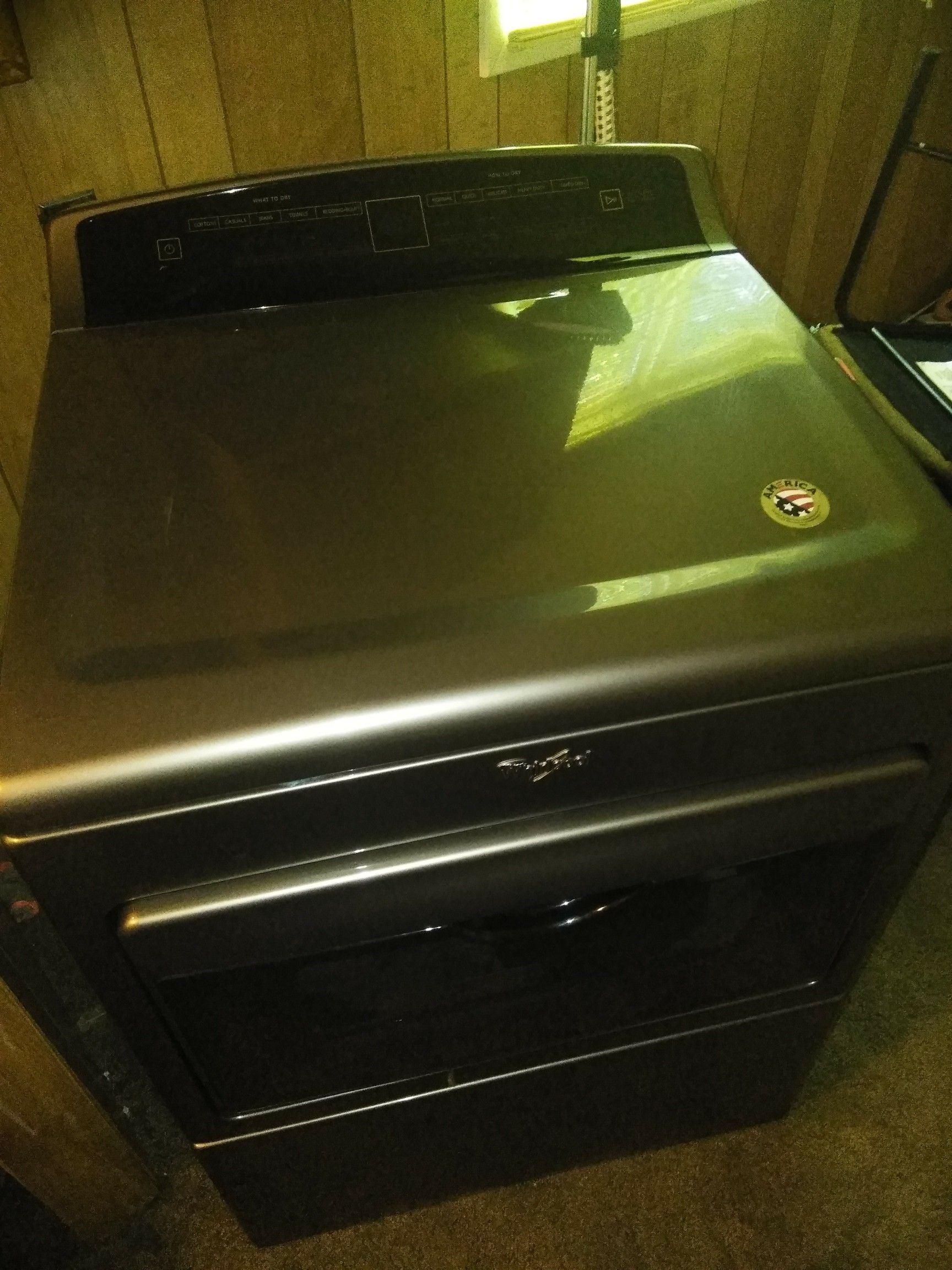 Ashley sectional and end tables and whirlpool washer and dryer