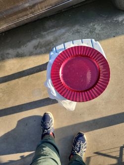 Large Red Plates