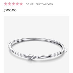 Pandora Infinite Lab-grown Diamond Bangle 0.15 carat tw Sterling Silver
