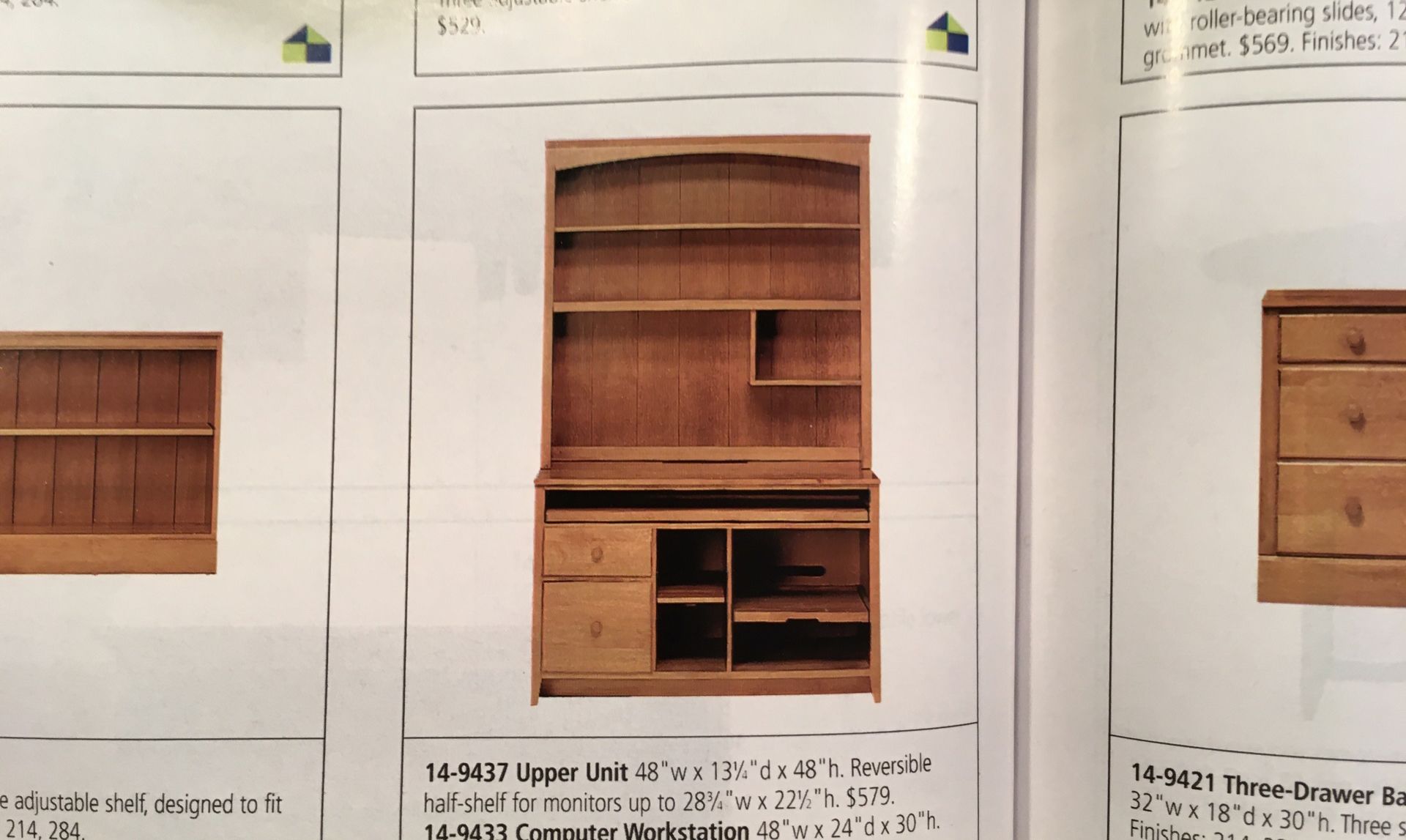 Ethan Allen Country Colors Desk And Hutch