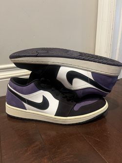Nike Air Jordan 1 Retro Low Top Court Purple Black Size 9.5