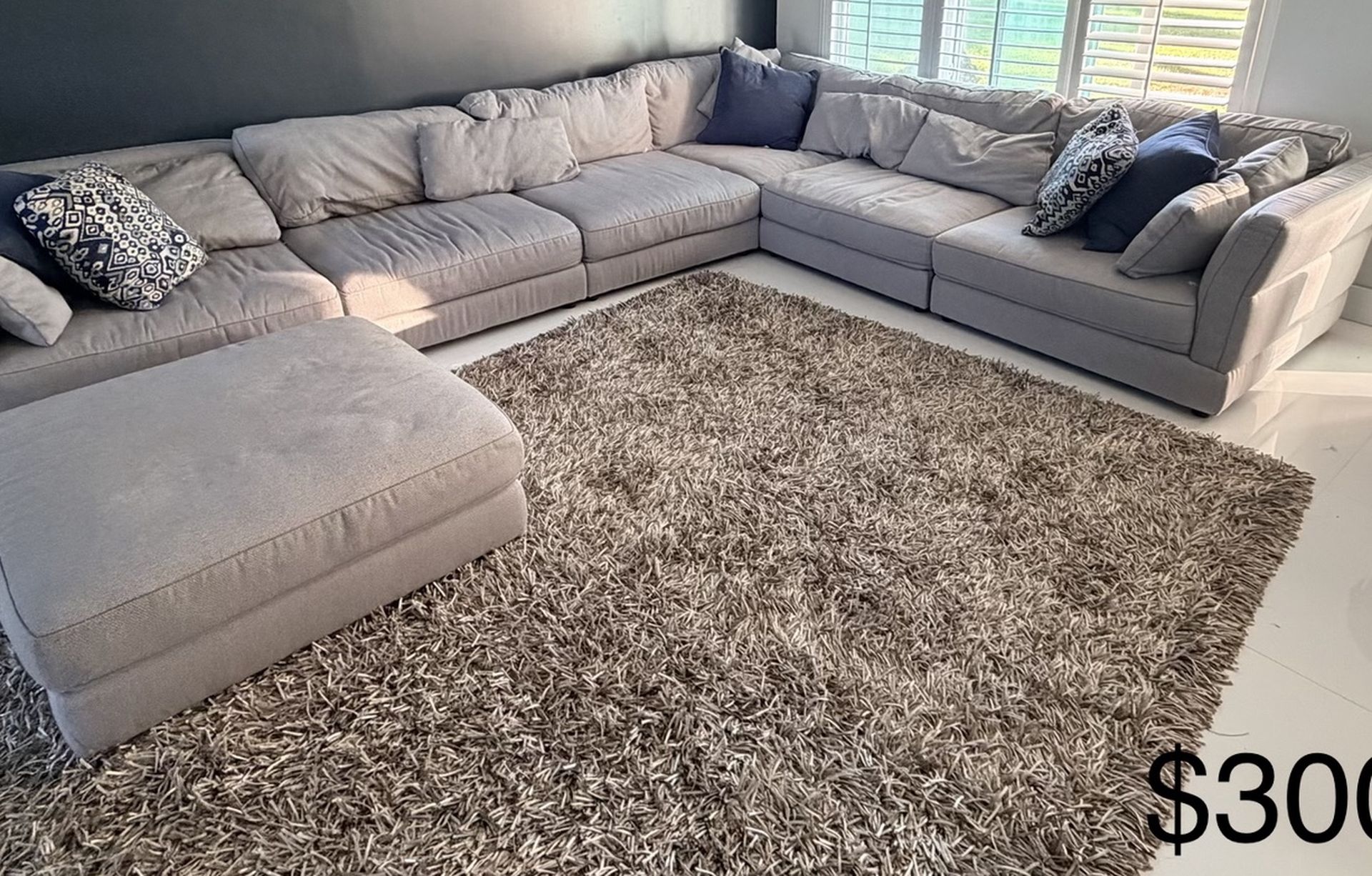 El Dorado Cloth Sofa With ottoman