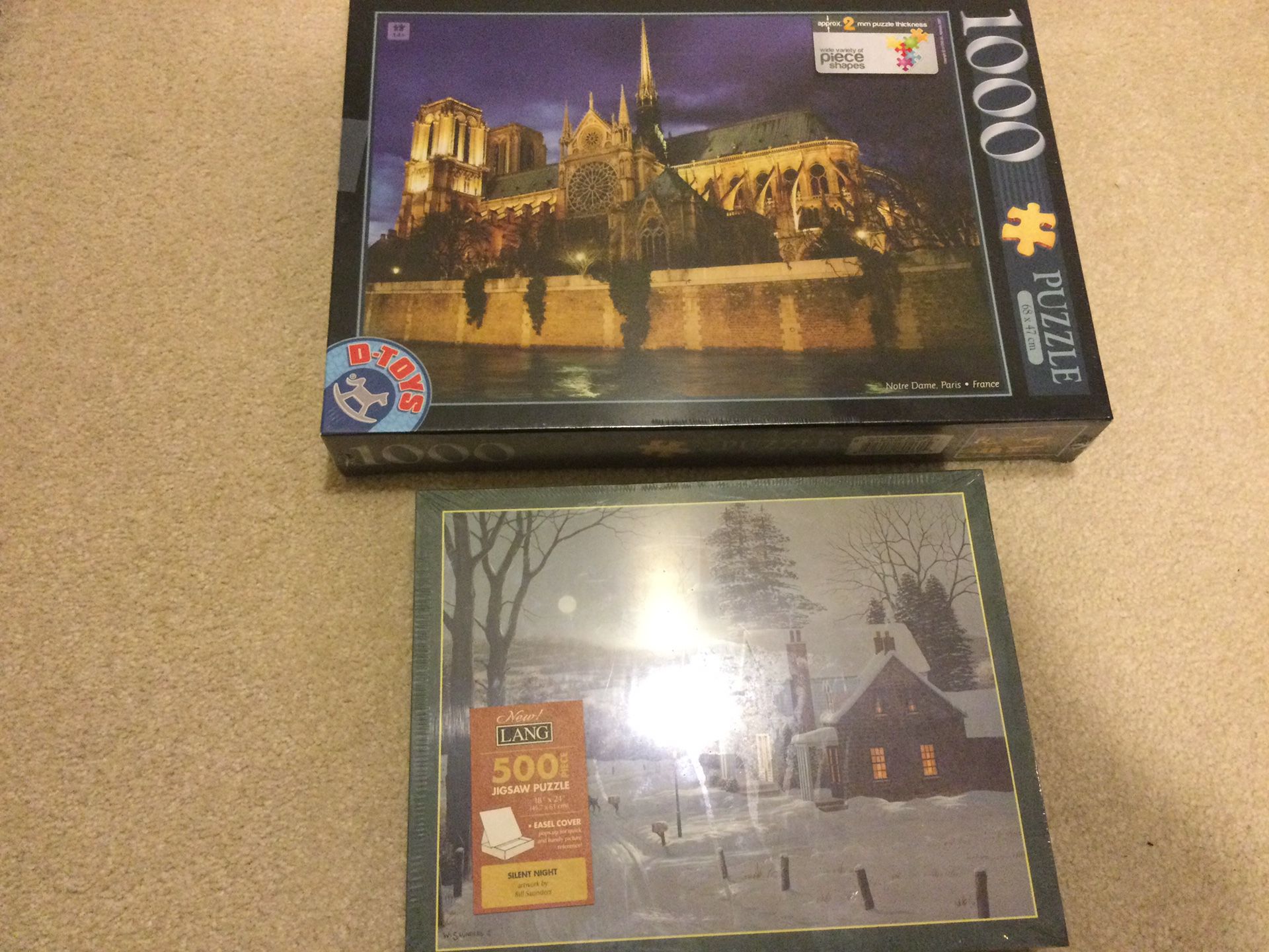 New Sealed Puzzles 1000 Piece And 500 Piece