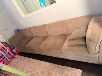 Beige/Taupe 4-Seat Sofa – Comfortable & Neutral