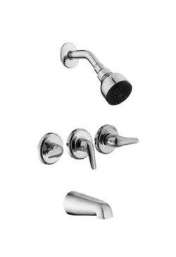 Glacier Bay HD834X-0001 Aragon 3-Handle 1-Spray Tub Shower Faucet