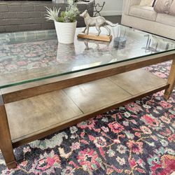 Coffee Table - Wood/Glass