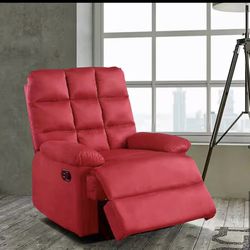 Berenson Red Microfiber Upholstered Manual Recliner.   We have two recliners each for $150  Lazzara Model # 8525RD-1