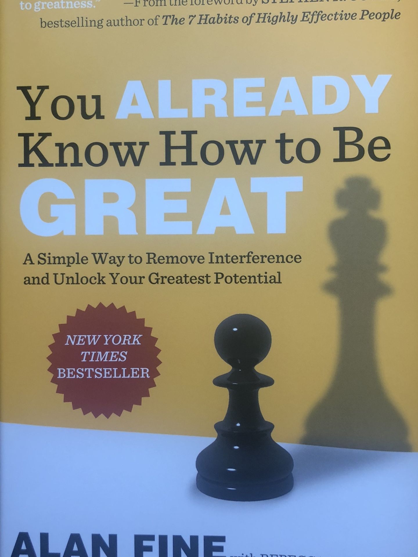 You already know how to be great book Alan Fine new unread