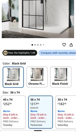 12 grid shower door