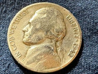 1942 P War Nickel 35% Silver