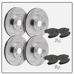 NEW Full Brake Kit - 2014 Hyundai Veloster (4 Rotors + Pads)