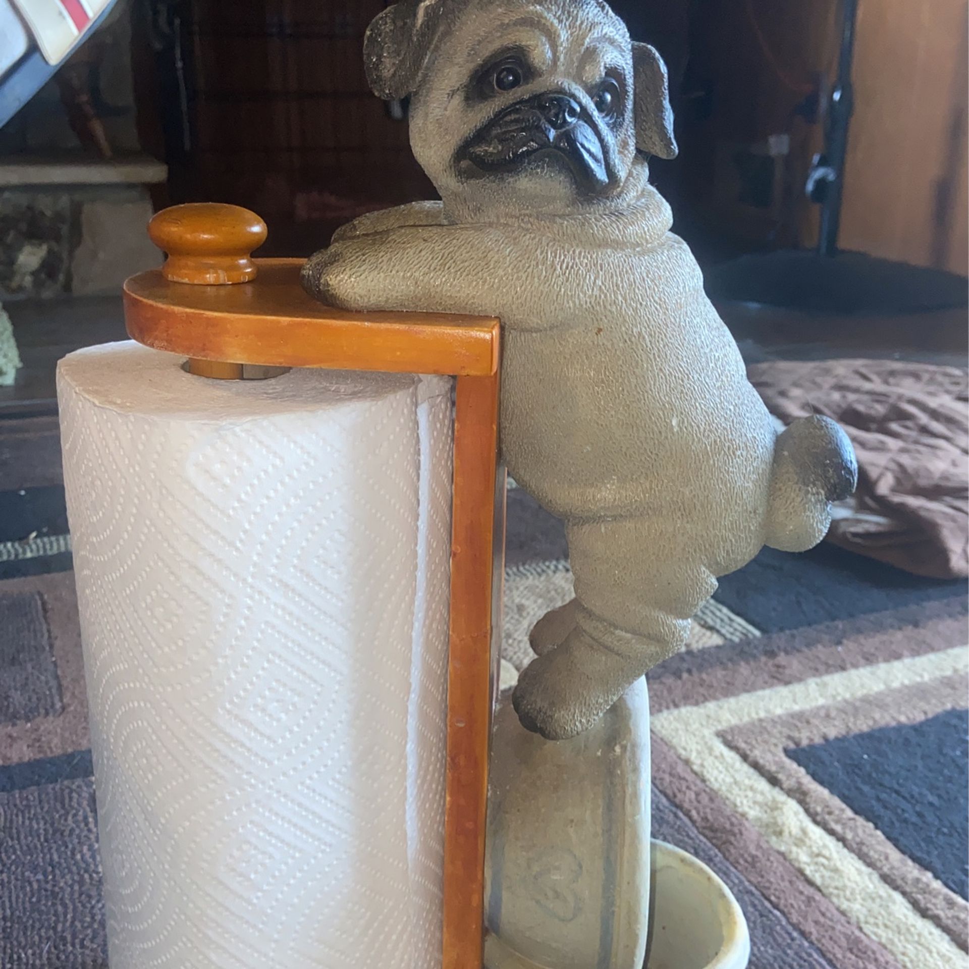 Pug paper towel holder hot sale