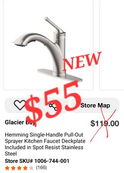 Glacier Bay Single-Handle Pull-Out Sprayer Kitchen Faucet 