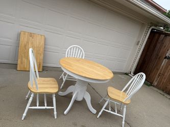 White And Wooden Dining Table