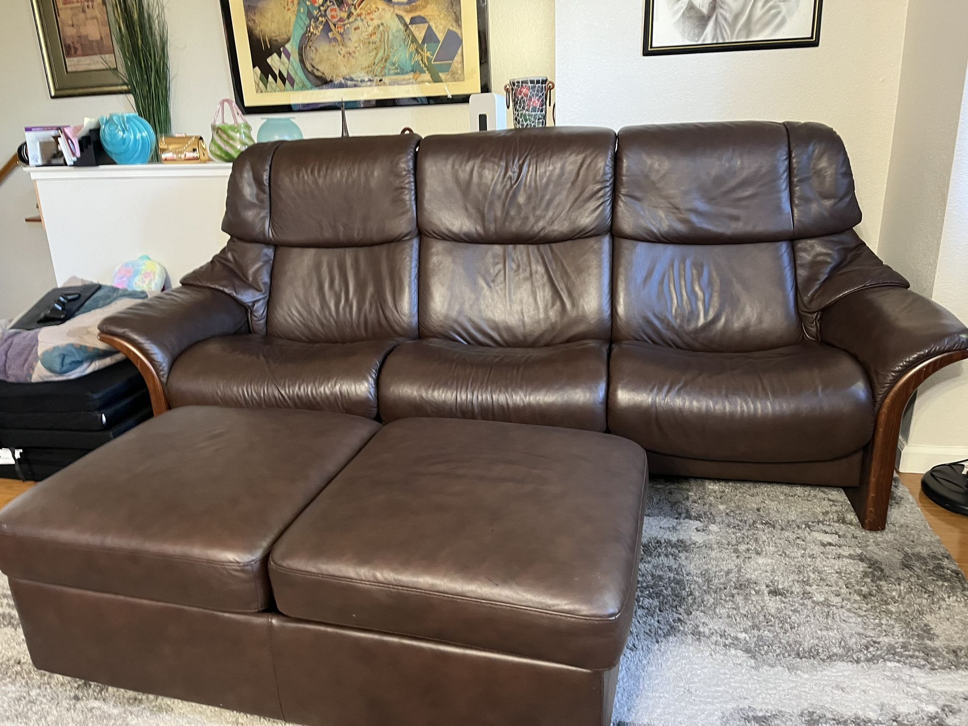 Leather Couch With Ottoman Storage