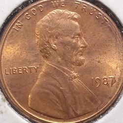 1987  Lincoln Cent Error 