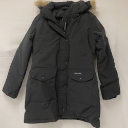 Canada Goose Black Trillium Parka Heritage Fur Hood Women's Black Size Large