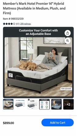 Member’s Mark King Hybrid Mattress – Like New