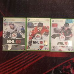 NHL 07, 10, 11 Xbox 360