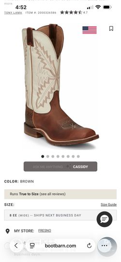 New Tony Lama Boots size 8