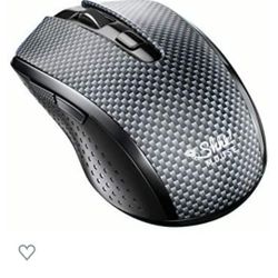 Shhhmouse i440 - Silent Portable Wireless Mouse with USB Receiver Multi-Surface Operations 3 DPI Levels to Adjust Sensitivity Cordless Mouse Works wit