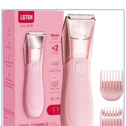 Women's Compact Trimmer with LED Mirror & Ceramic Blades: for Safe, Smooth & Gentle Grooming Anywhere - IPX7 Waterproof, Travel-Friendly Design