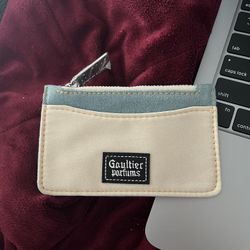 jean paul gaultier zippered denim card holder case