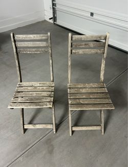 Wooden Folding Chairs Set of 2