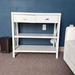 White Console Table With Drawers