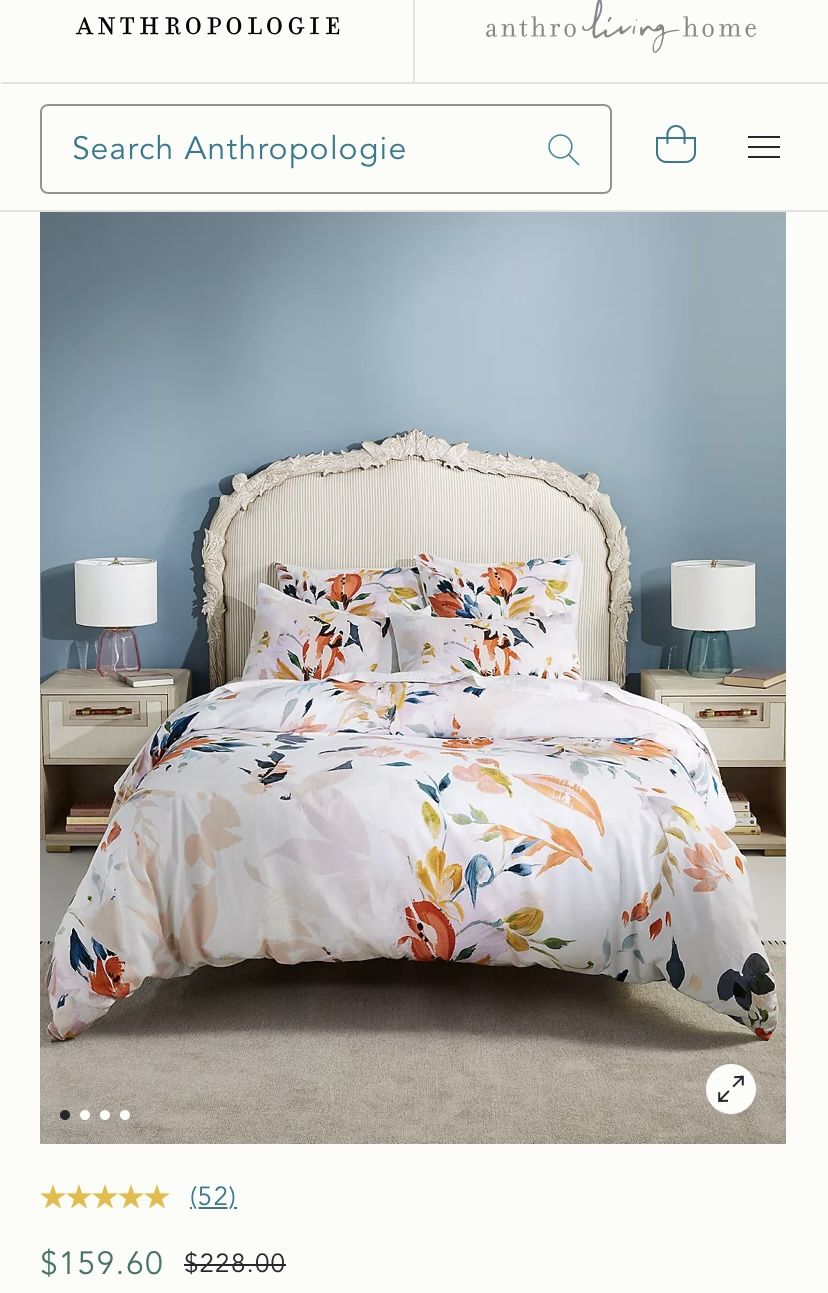 Anthropologie Bedding King - Briny Pattern