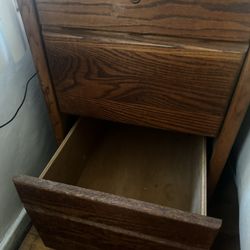 Oak File Cabinet 