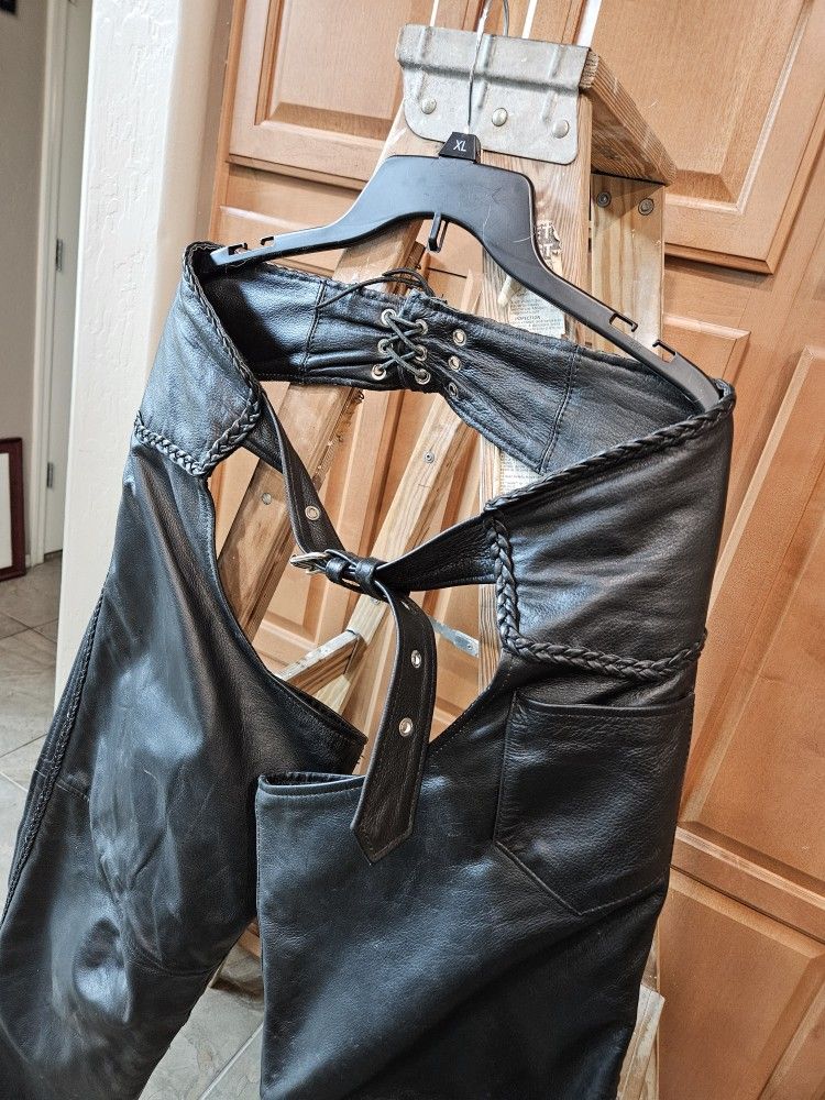 Leather Motorcycle Chaps