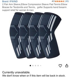 2 Pair Arm Sleeve,Elbow Compression Sleeve Pad Tennis Elbow Braces for Tendonitis and Tennis，golfer Supports hand forearm support relief for women & m