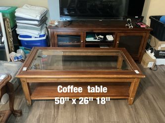 Coffee table and corner tables  -  $300