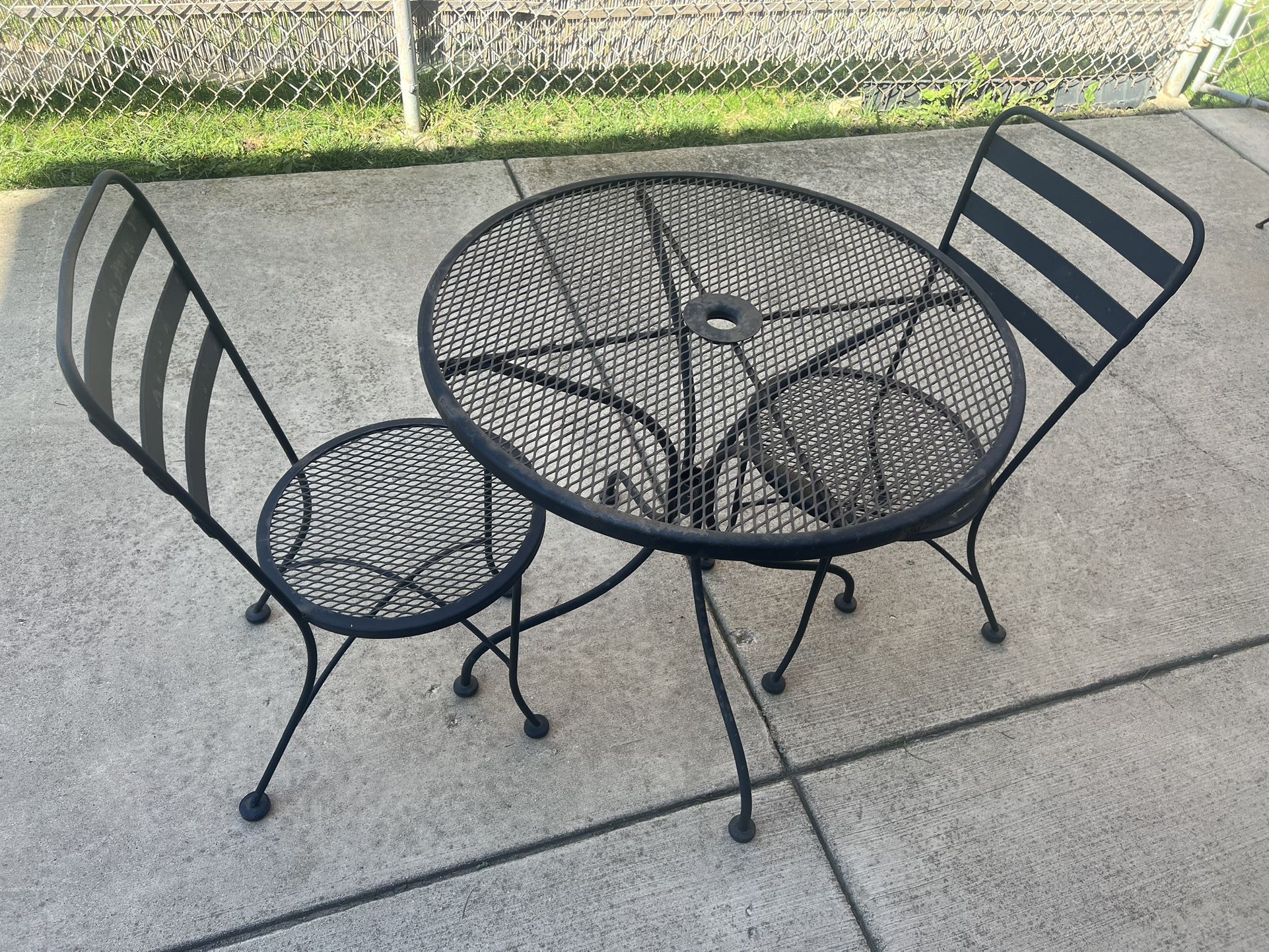 Bistro table and two chairs