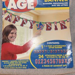 Any Age Party Football Theme Banner