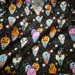Halloween Scrub Top 
