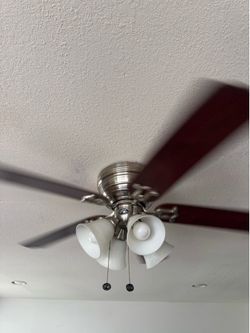 Glendale III 52 in. LED Indoor Brushed Nickel Ceiling Fan with Light and Pull Chains
