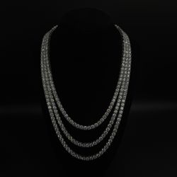 Premium VVS Diamond Moissanite Tennis Necklace brand new 5mm