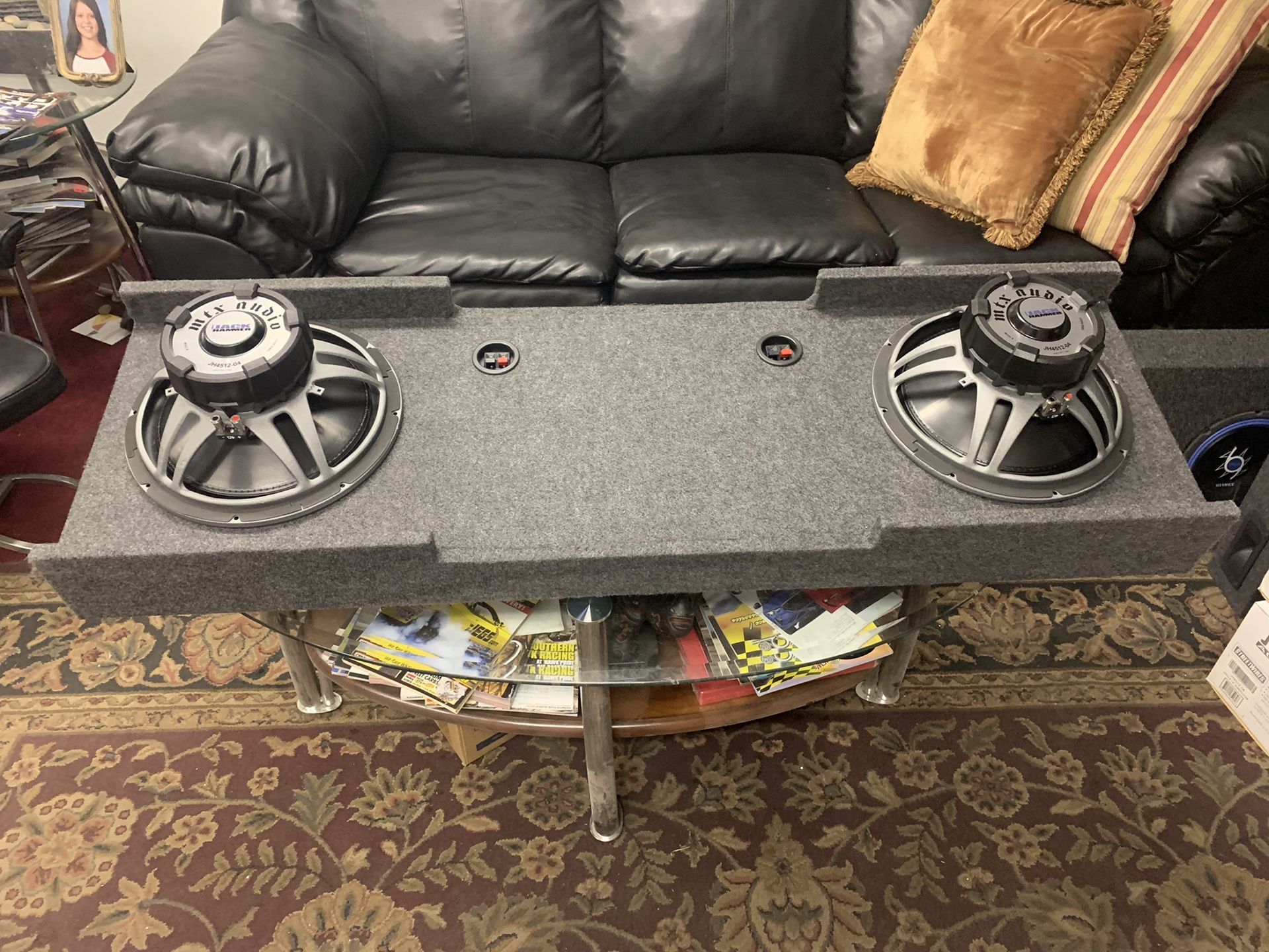 Mtx car audio . 12 inch car stereo subwoofers with Chevy extra cab box