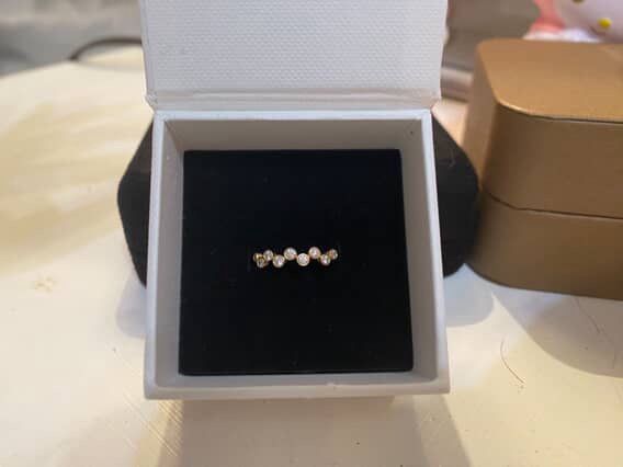Mejuri Ziggy Ring In 14k Yellow Gold Size 6 With Lab Grown Diamonds