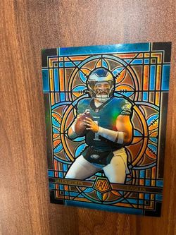 Jalen hurts stained glass jumbo card eagles