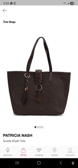 Brand New-PATRICIA NASH
Suede Wyatt Tote (Chocolate)