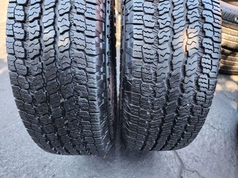 Selling (2) tires 265/70r16 Goodyear Wrangler territory AT