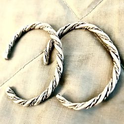 Two Rope Sterling silver bracelets