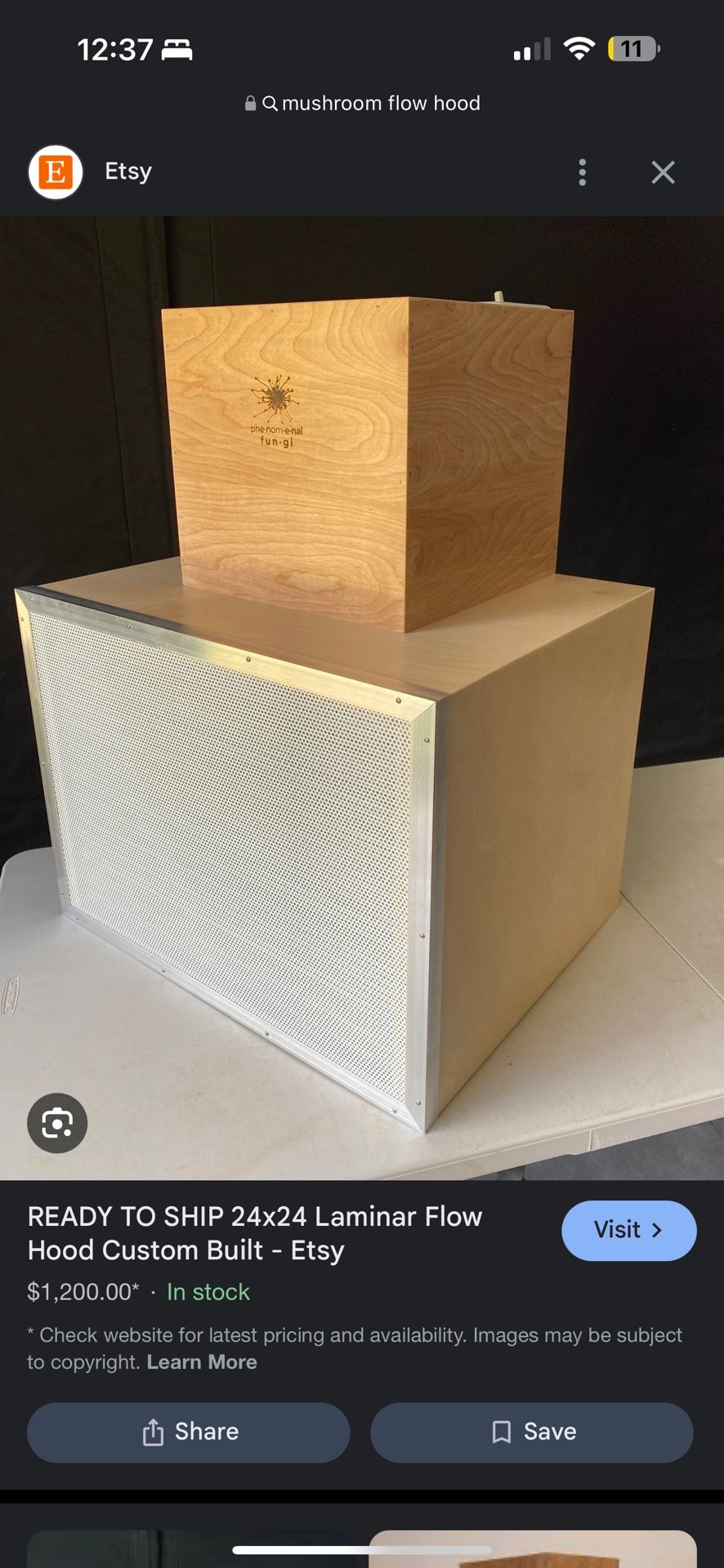 Custom Built Laminar Flow Hood For Mycology