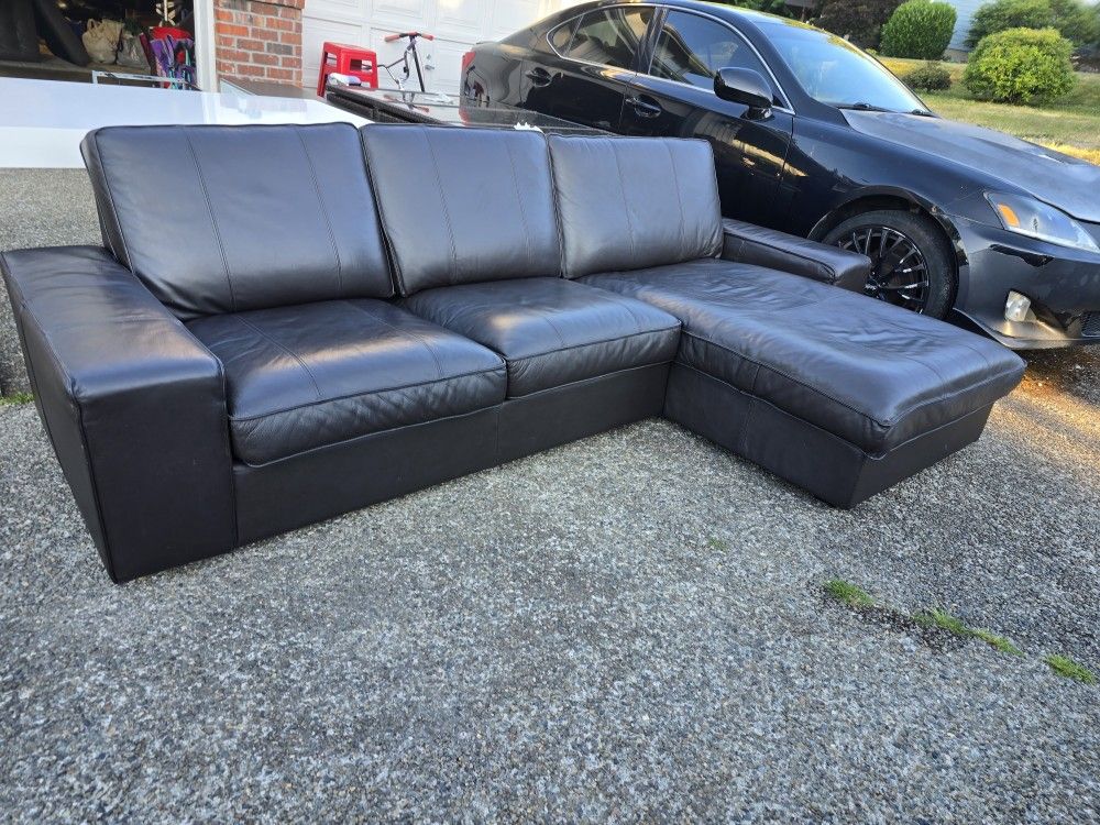 Ikea Leather Sofa