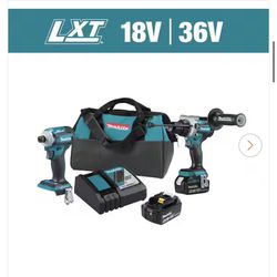 NEW Makita 18V Hammer Drill And Impact Driver Combo  FIRM PRICE 