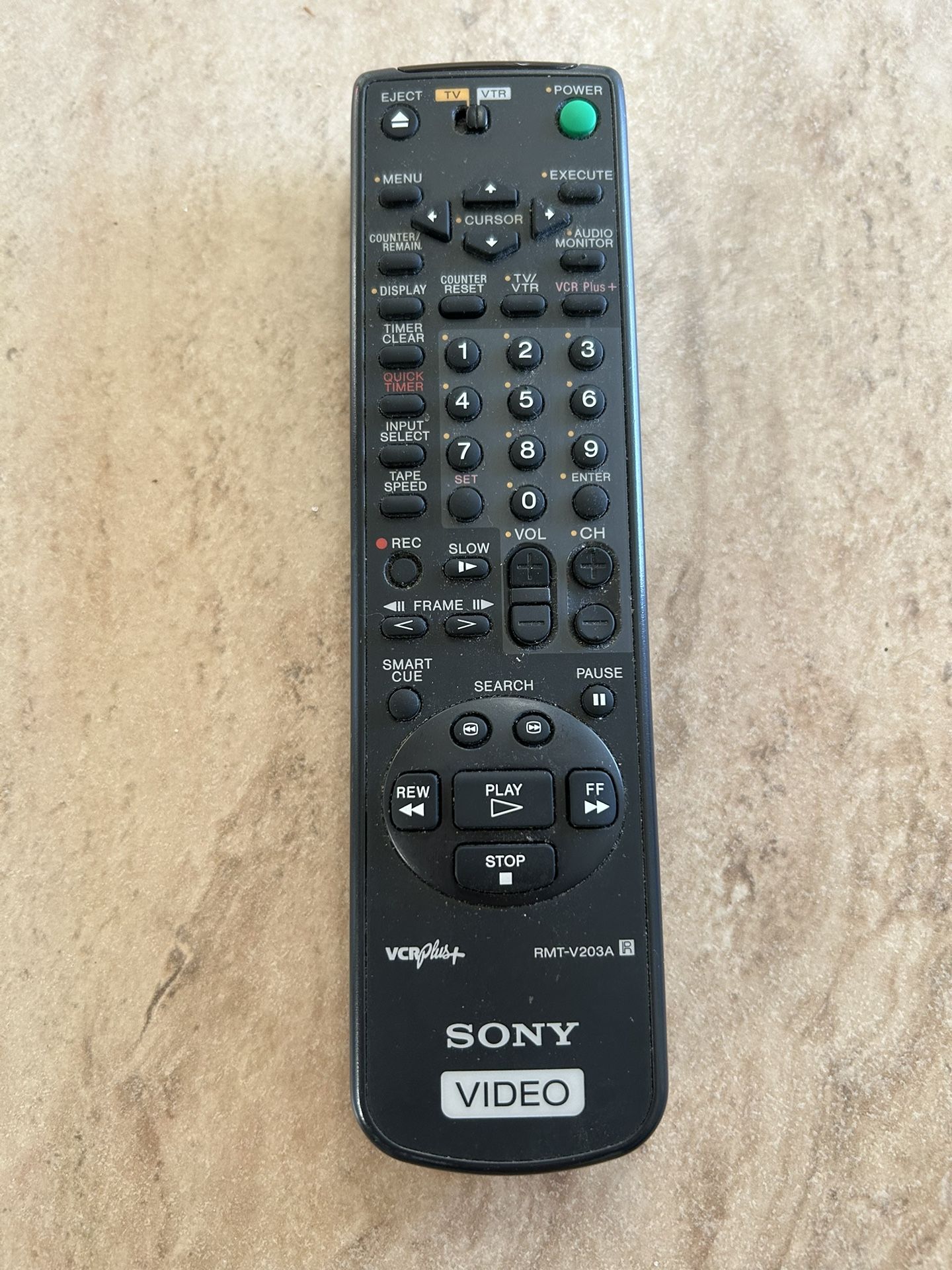 Sony RMT-V203A VCR Plus Video System Remote Control For SLV495